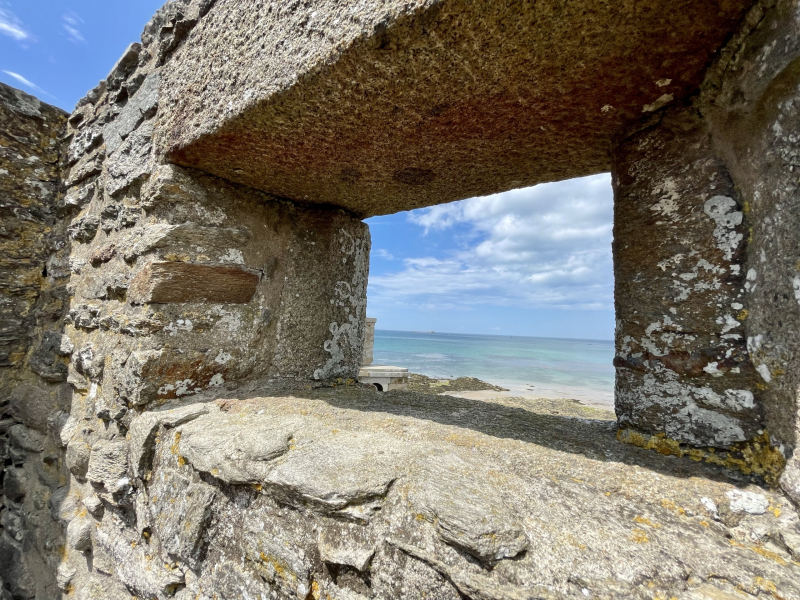 Saint-Malo-Häuser-Mauer