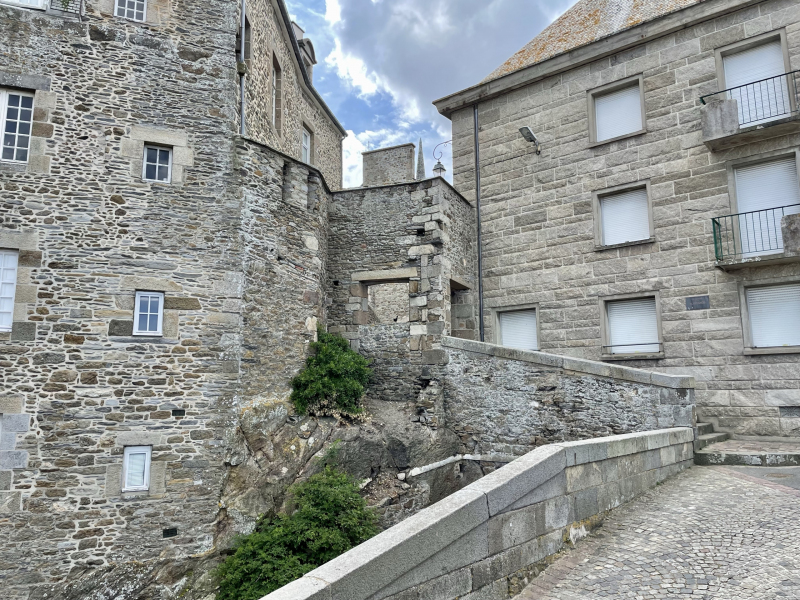 Saint-Malo-Häuser-Mauer