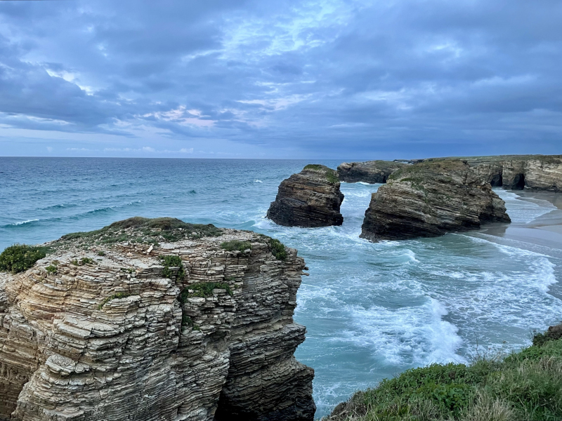 Galicien-Strand-am-Abend