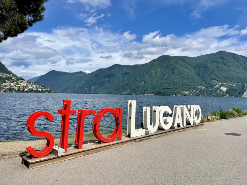 Italien-Lugano-Luganersee