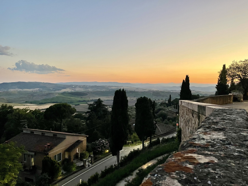Sonnenuntergang-Pienza