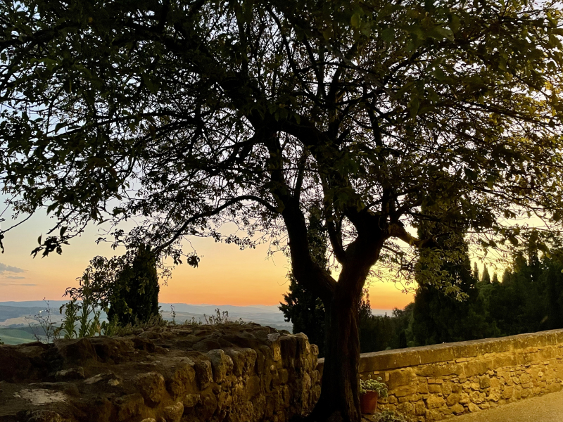 Sonnenuntergang-Pienza